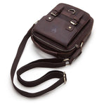 Retro Leather Men Crossbody Bag Brown