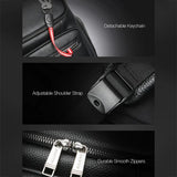 Large-capacity Waterproof Laptop Backpack in First-layer Cowhide - Black - Extra Image