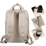 Waterproof Multifunctional Laptop Bag - Fits 13-15.6 Inch Devices - Khaki - Rear View