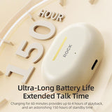 Beige Bluetooth 5.0 Tws Earphones - Rear View