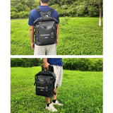 25L Waterproof Beach Bag For Swimming And Upstream Activities Black - Low Angle