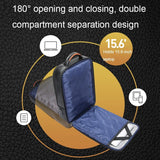 Waterproof Anti-theft Backpack with Usb Charging - Cowhide Multi-compartment Black