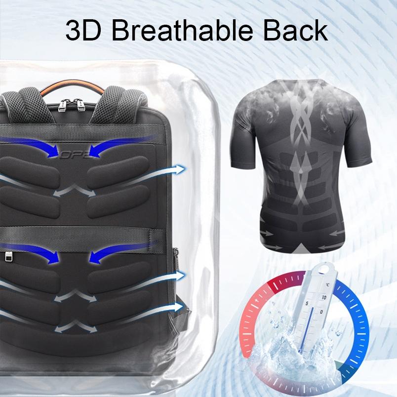 Waterproof Anti-theft Backpack with Usb Charging - Cowhide Multi-compartment Black