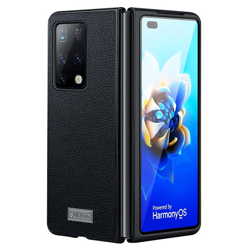 For Samsung Galaxy Z Fold4 5G Handmade Leather Shockproof Tpu Case - Green