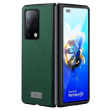 For Samsung Galaxy Z Fold4 5G Handmade Leather Shockproof Tpu Case - Green - Extra Image