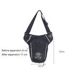 Waterproof Cycling Leg Bag 2L Outdoor Sports Crossbody Bag - Top-Down View