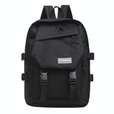 School Backpack with Harajuku Style - White - 45-Degree Angle