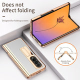 For Samsung Galaxy Z Fold4 5G Premium Litchi Leather Hinged Phone Case - With Pen - Green - Extra Image