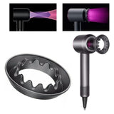 Black Dyson Hair Dryer Nozzle Attachments - Gentle Air - Front View