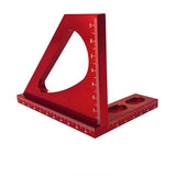 Aluminum Alloy 90 Degree Square Multi-function Ruler for Woodworking - 45-Degree Angle