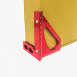 Aluminum Alloy 90 Degree Square Multi-function Ruler for Woodworking - Rear View