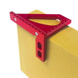 Aluminum Alloy 90 Degree Square Multi-function Ruler for Woodworking - Close-Up Angle