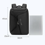 Water Resistant Anti Theft Laptop Backpack With Usb Port - Black