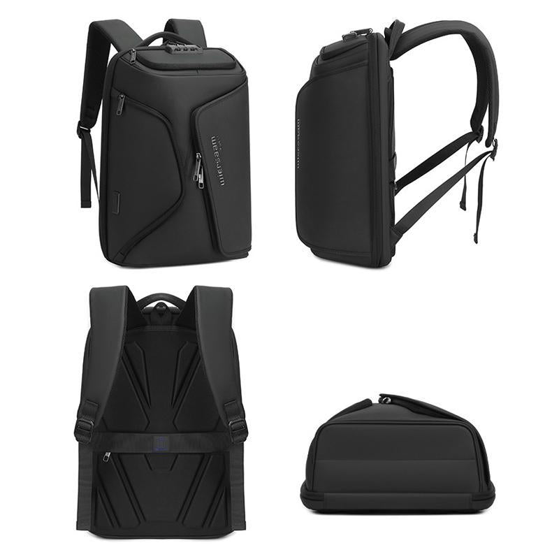 Water Resistant Anti Theft Laptop Backpack With Usb Port - Black
