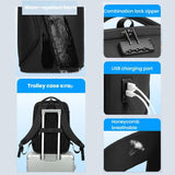 Water Resistant Anti Theft Laptop Backpack With Usb Port - Black - Extra Image