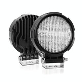 14W 9 - 30V Floodlight Mixed Luminous 4 Inch Round Work Light With Wire Set - Front View
