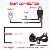 14W 9 - 30V Floodlight Mixed Luminous 4 Inch Round Work Light With Wire Set - Side View