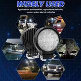 14W 9 - 30V Floodlight Mixed Luminous 4 Inch Round Work Light With Wire Set - Extra Image