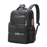Multifunctional Usb Business Backpack with Anti-theft Feature - Black - Front View