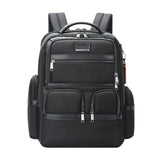 Multifunctional Usb Business Backpack with Anti-theft Feature - Black - Side View