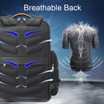 Multifunctional Usb Business Backpack with Anti-theft Feature - Black