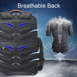 Multifunctional Usb Business Backpack with Anti-theft Feature - Black - 45-Degree Angle