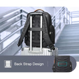 Multifunctional Usb Business Backpack with Anti-theft Feature - Black - Close-Up Angle