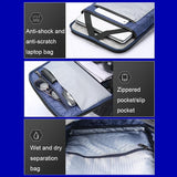 Multifunctional Usb Business Backpack with Anti-theft Feature - Black - Low Angle