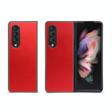 For Samsung Galaxy Z Fold4 5G Aluminum Foldable Phone Case - Red - Front View