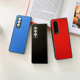 For Samsung Galaxy Z Fold4 5G Aluminum Foldable Phone Case - Red