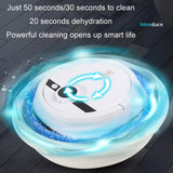 Smart All-in-one Robotic Sweeper and Mop - White - Rear View