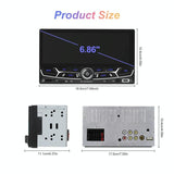 6.86 Inch Dual Butt Mp5 Player W / Backup Camera Bluetooth Carplay - Close-Up Angle
