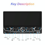 6.86 Inch Dual Butt Mp5 Player W / Backup Camera Bluetooth Carplay - Low Angle