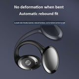 Waterproof Touch Control Wireless Earphones with Ear-hook for Sports - Black - Extra Image