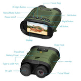 3 Digital Night Vision Binoculars with 3 Ips Screen - Black - Extra Image