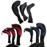 3-in-1 Golf Club Head Cover - No.1 No.3 No.5 - Protective - Blue - Side View