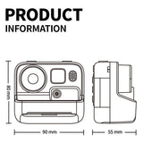 2-inch Dual Lens Instant Print Camera for Children - 4800w Pixel - Without Memory Card Pink - Top-Down View