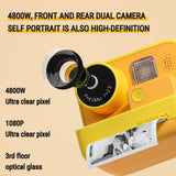 2-inch Dual Lens Instant Print Camera for Children - 4800w Pixel - Without Memory Card Pink - 45-Degree Angle