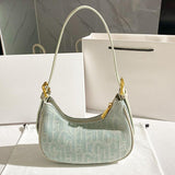 Light Denim Shoulder Bag For Women - Side View