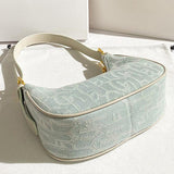 Light Denim Shoulder Bag For Women - Rear View