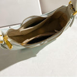 Light Denim Shoulder Bag For Women - Close-Up Angle