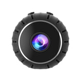 Mini Wifi Camera With Infrared Night Vision And Base - Black - Front View