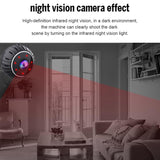 Mini Wifi Camera With Infrared Night Vision And Base - Black - 45-Degree Angle