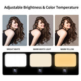 Rechargeable Selfie Light for Phone Laptop Tablet - Black - 45-Degree Angle
