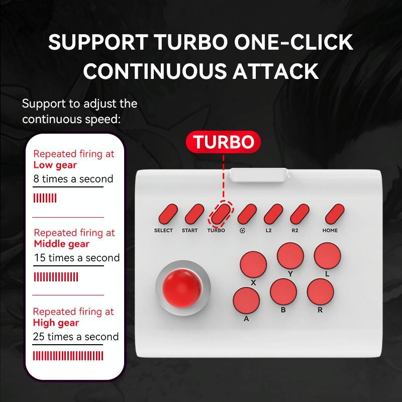 Wireless Bluetooth Gamepad For 2.4G Joystick Gaming - White Red