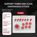 Wireless Bluetooth Gamepad For 2.4G Joystick Gaming - White Red - Rear View
