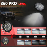 38W 4000Lm / 6000K Off - Road Vehicle Round Work Light - White - Extra Image
