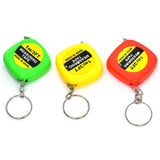 Compact Square Tape Measure Keychain - Set of 4 - Front View