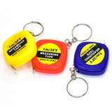 Compact Square Tape Measure Keychain - Set of 4