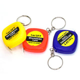 Compact Square Tape Measure Keychain - Set of 4 - 45-Degree Angle
